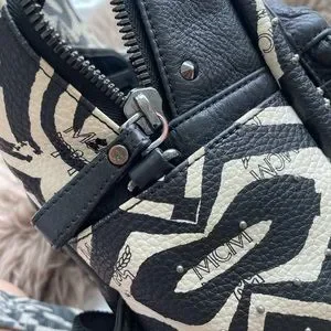 MCM  Visetos Zebra Studded Small Backpack with dustybag MCM | Bags | Mcm Visetos Zebra Studded Small Backpack With  main image 4